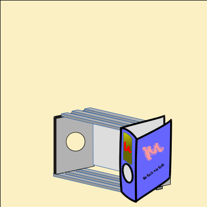 Booklet-Regal schmal