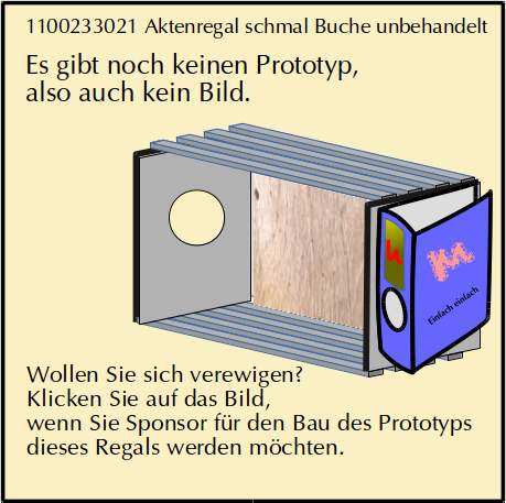 Aktenregal schmal Kiefer unbehandelt