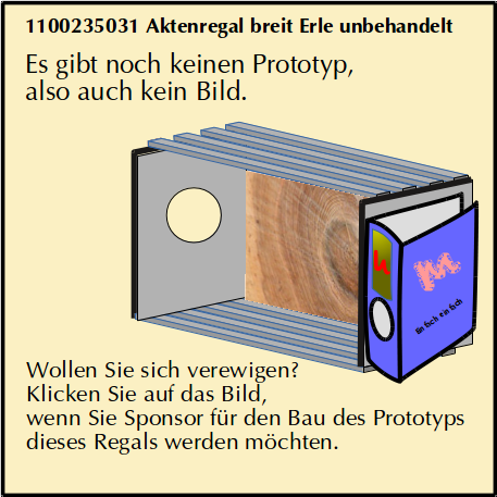 Aktenregal breit Erle unbehandelt