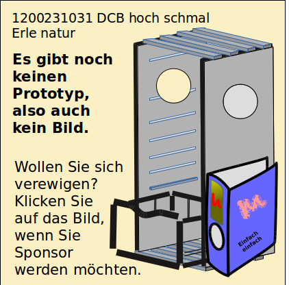 DCH hoch schmal Erle unbehandelt