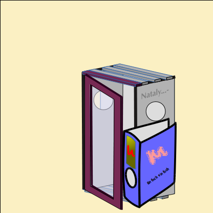 Vitrinchen niedrig schmal