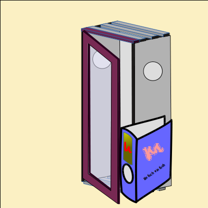 Vitrinchen hoch schmal