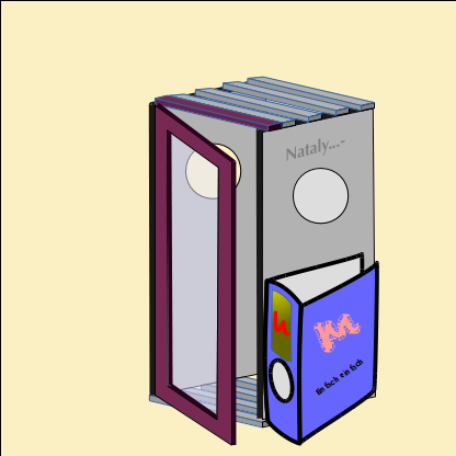 Vitrine mittel schmal